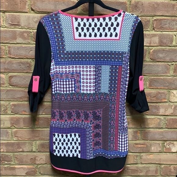 Michael Tyler 3/4 Sleeve Multi Color Tunic - Picture 5 of 6